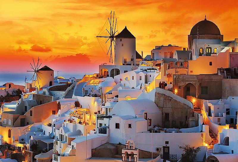 Trefl Prime Puzzle Romantic Sunset Santorini, 1500 brikker