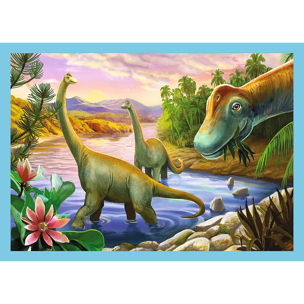 Trefl Puzzle Dinosaurs 4 i 1 sæt 12 15 20 24 stk.