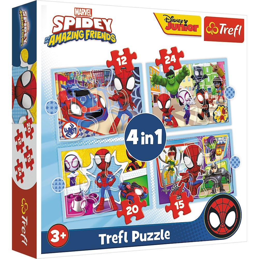 Trefl Spider-Man Pussel Set 4I1 Spidey