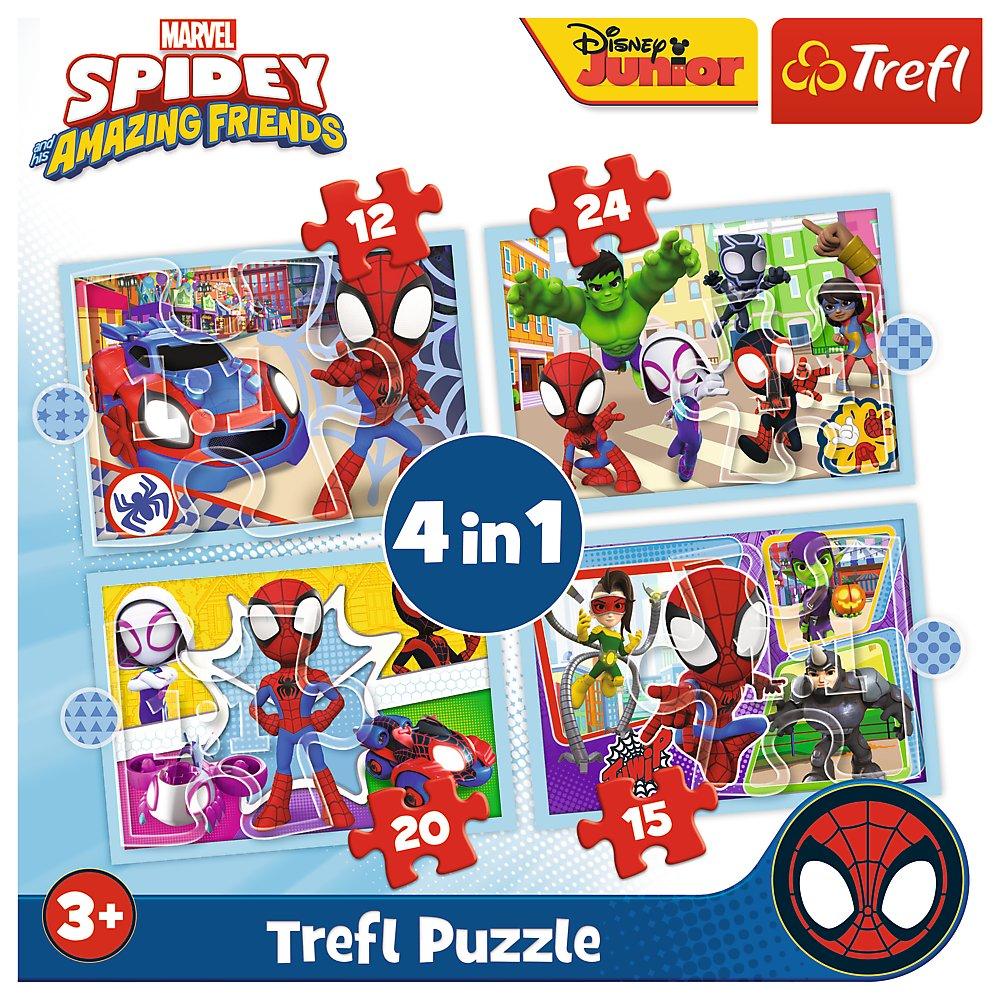 Trefl Spider-Man Puslespil Sæt 4I1 Spidey