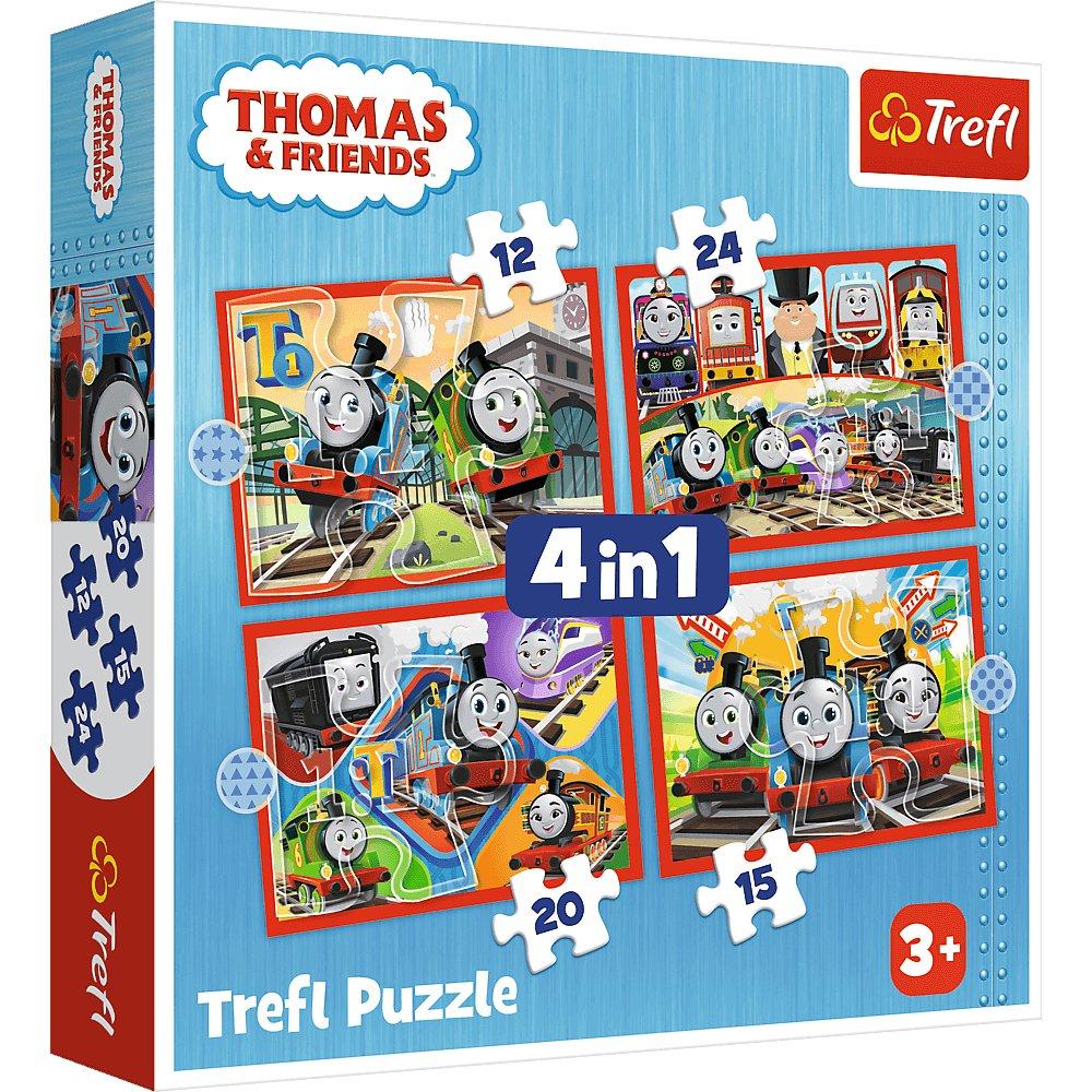 Trefl Thomas &amp; Friends Puslespil 4 i 1 sæt Thomas