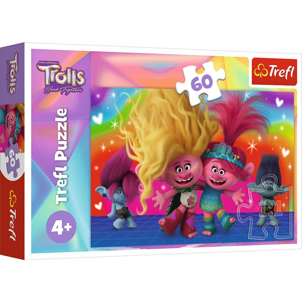 Trefl Trolls Pussel Trolls 3, 60 st