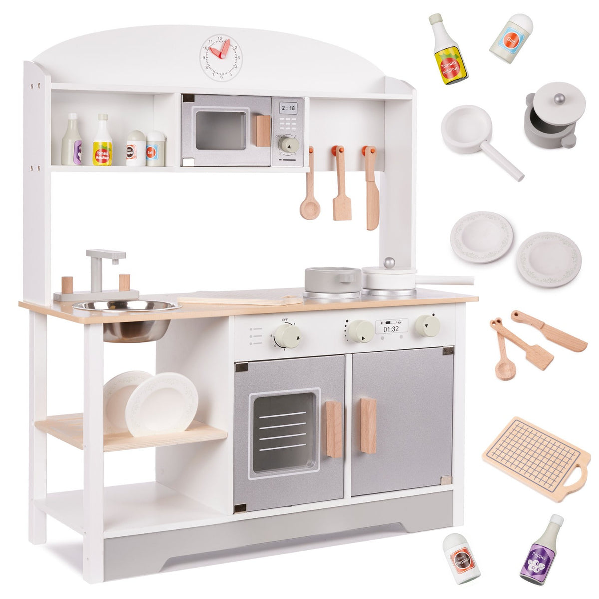 Träkök för barn MDF MODERN CLASSIC+ tillbehör