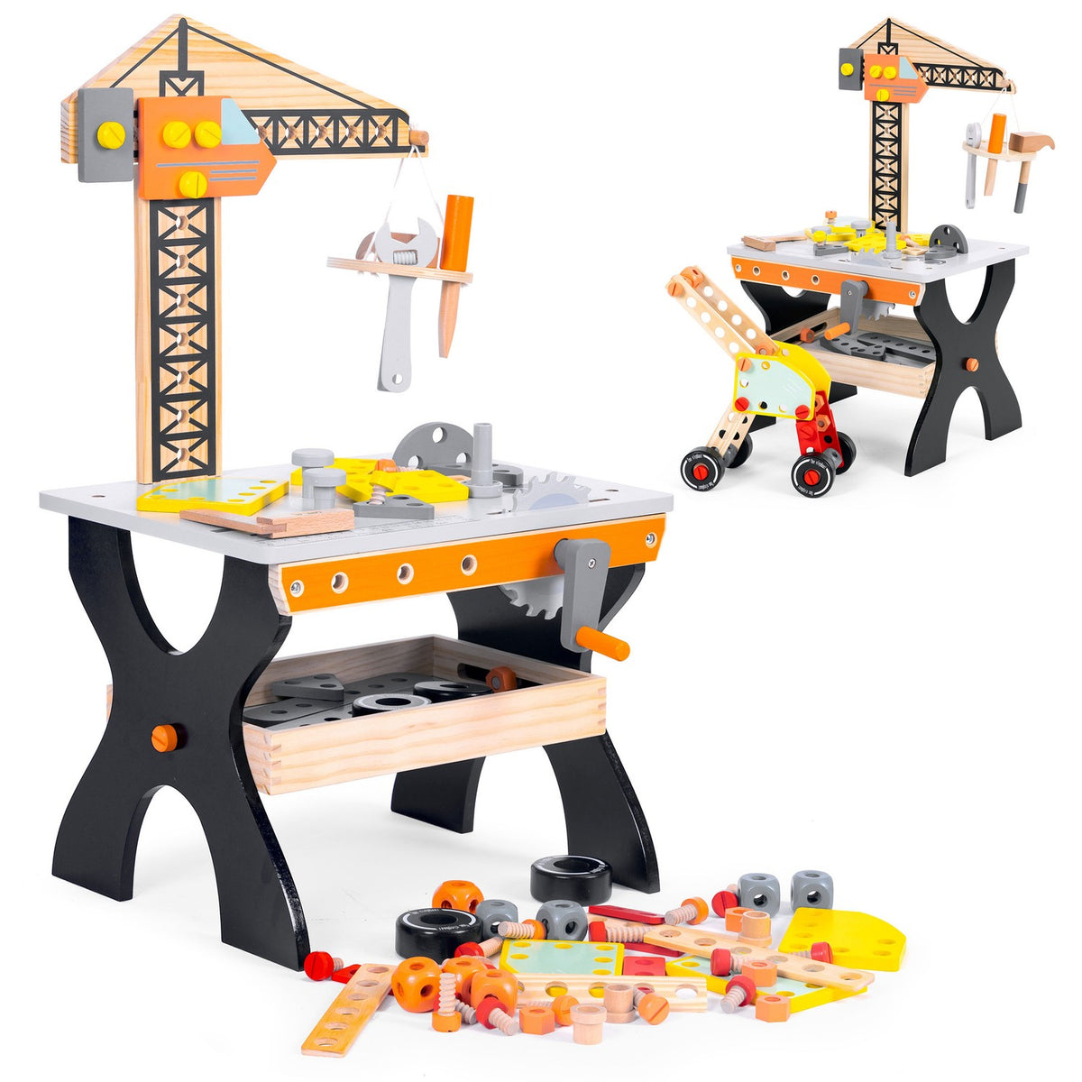 Träverkstad för barn verktygsbord ECOTOYS