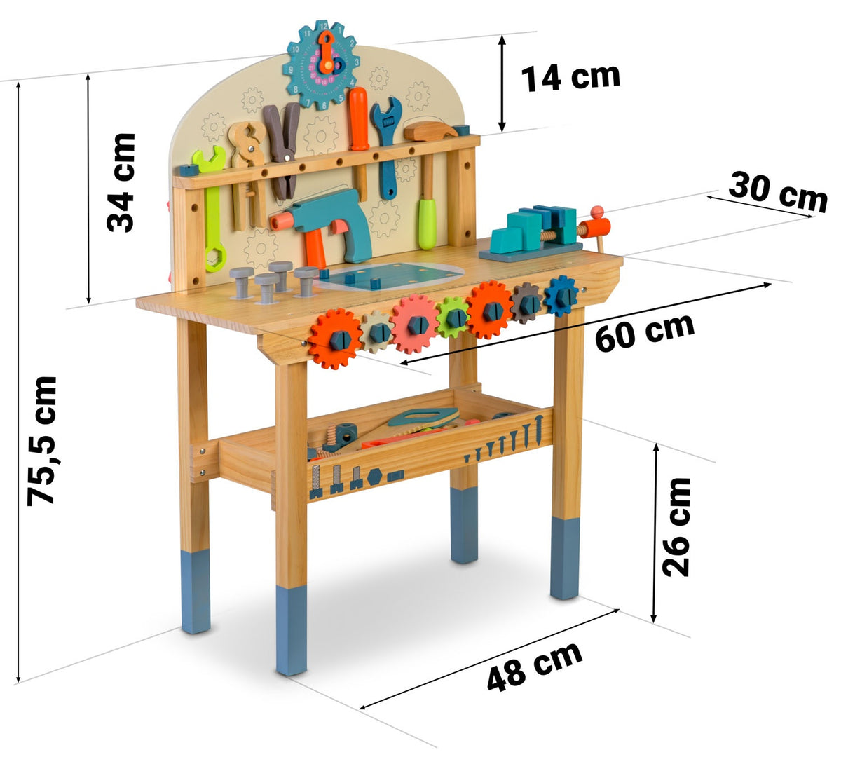 Träverkstad med verktyg RK-876 Ricokids