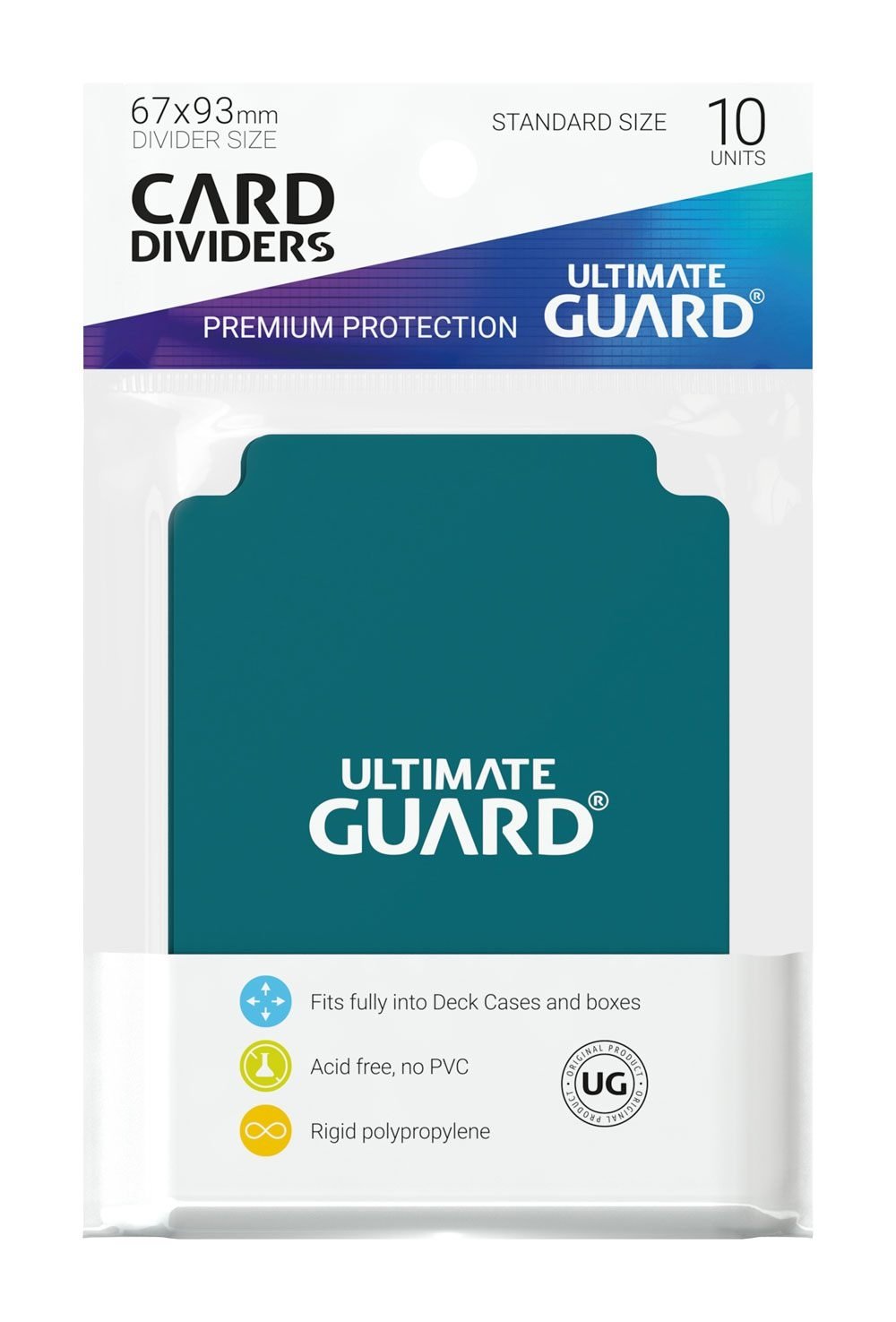 Ultimate Guard Card Dividers Standardstorlek Petrol Blue (10)