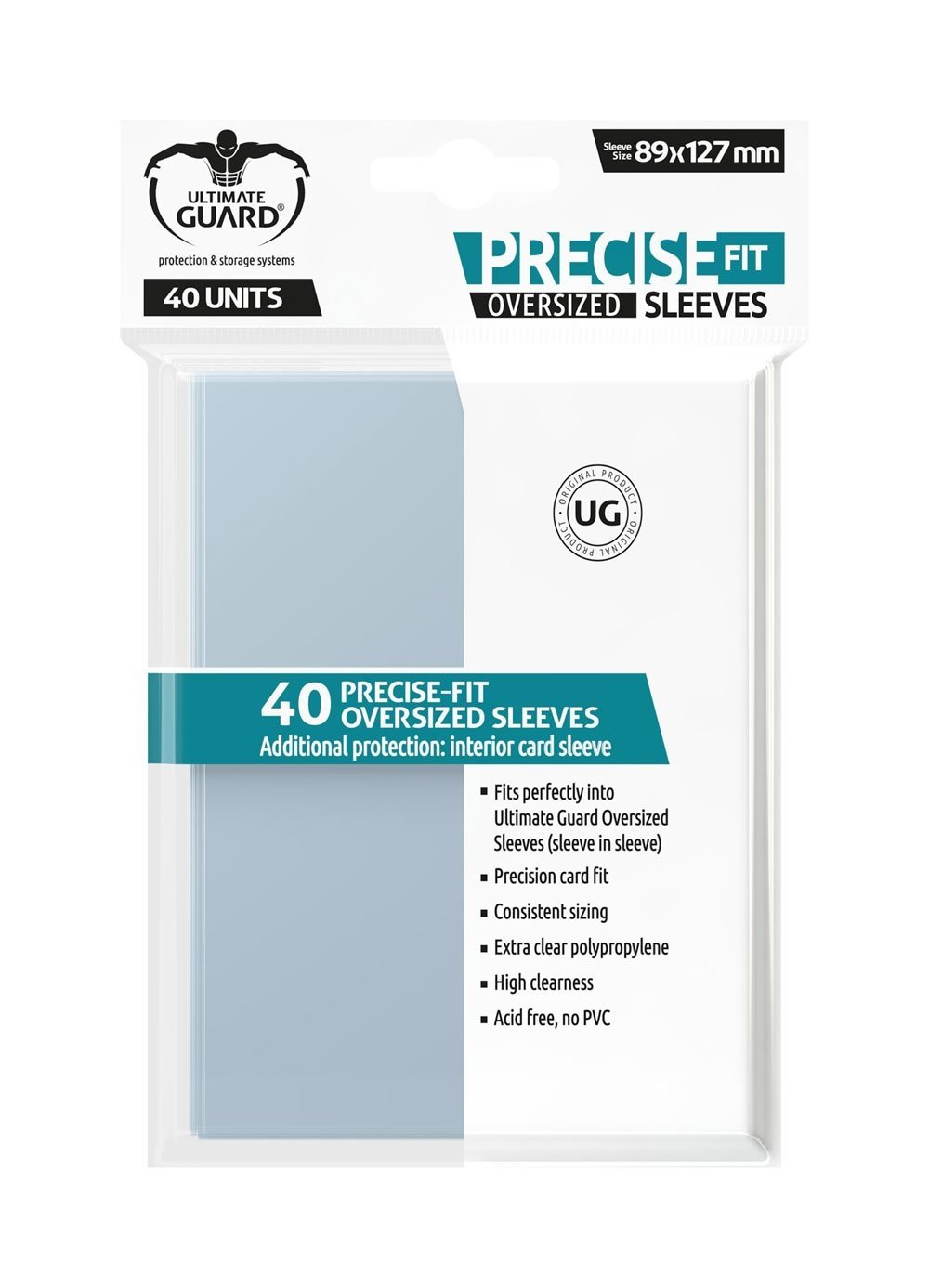 Ultimate Guard Precise Fit-ærmer Oversized Transparent (40)