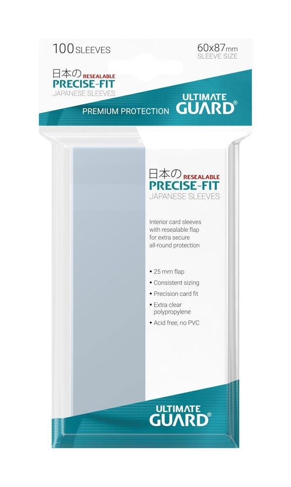 Ultimate Guard Precise-Fit ärmar Återförslutningsbara japansk storlek Transparent (100)