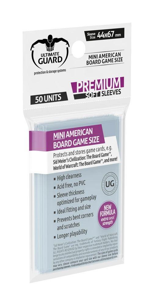 Ultimate Guard Premium bløde ærmer til brætspilskort Mini American (50)