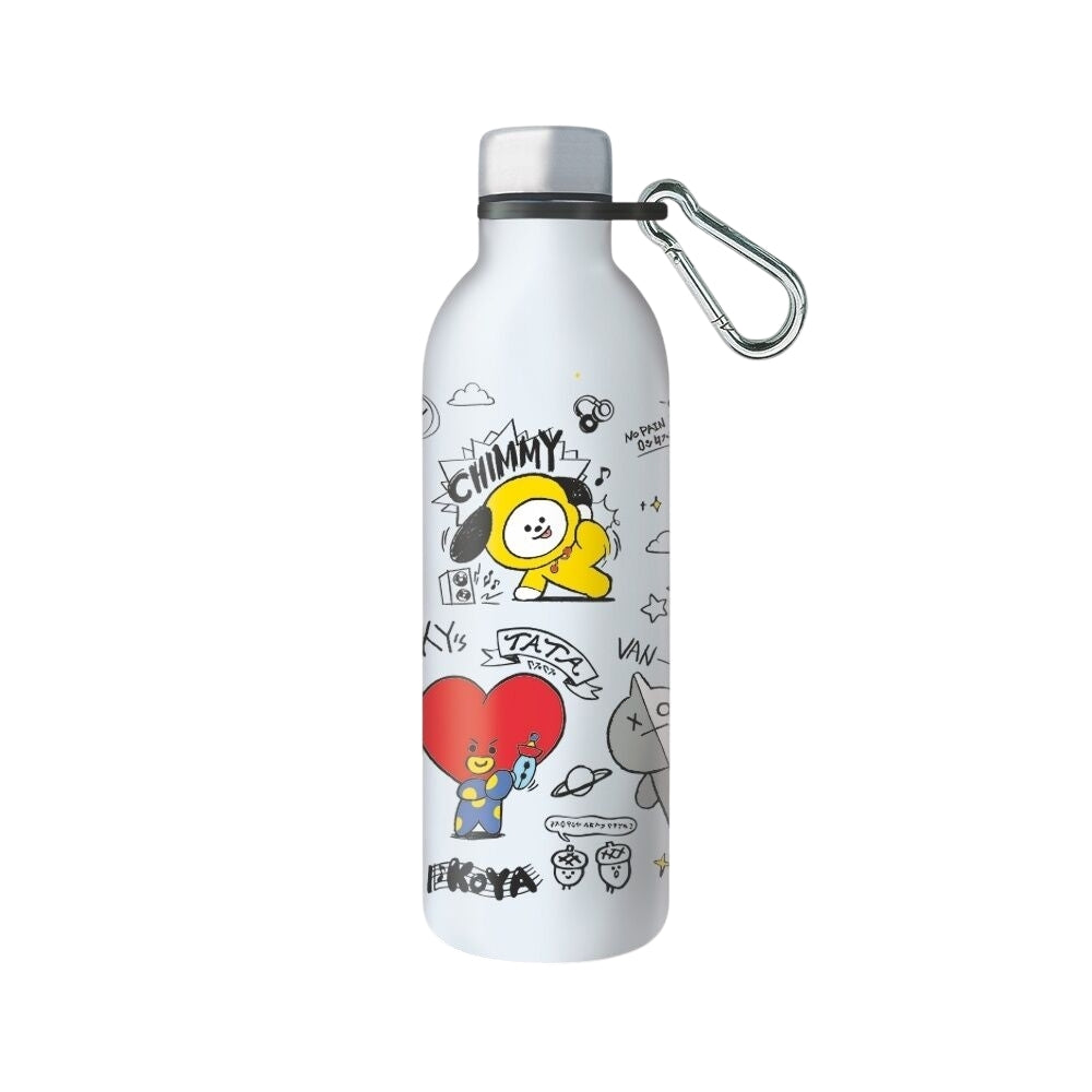 Vattenflaska i rostfritt stål 500 ml, hållbar och läcksäker