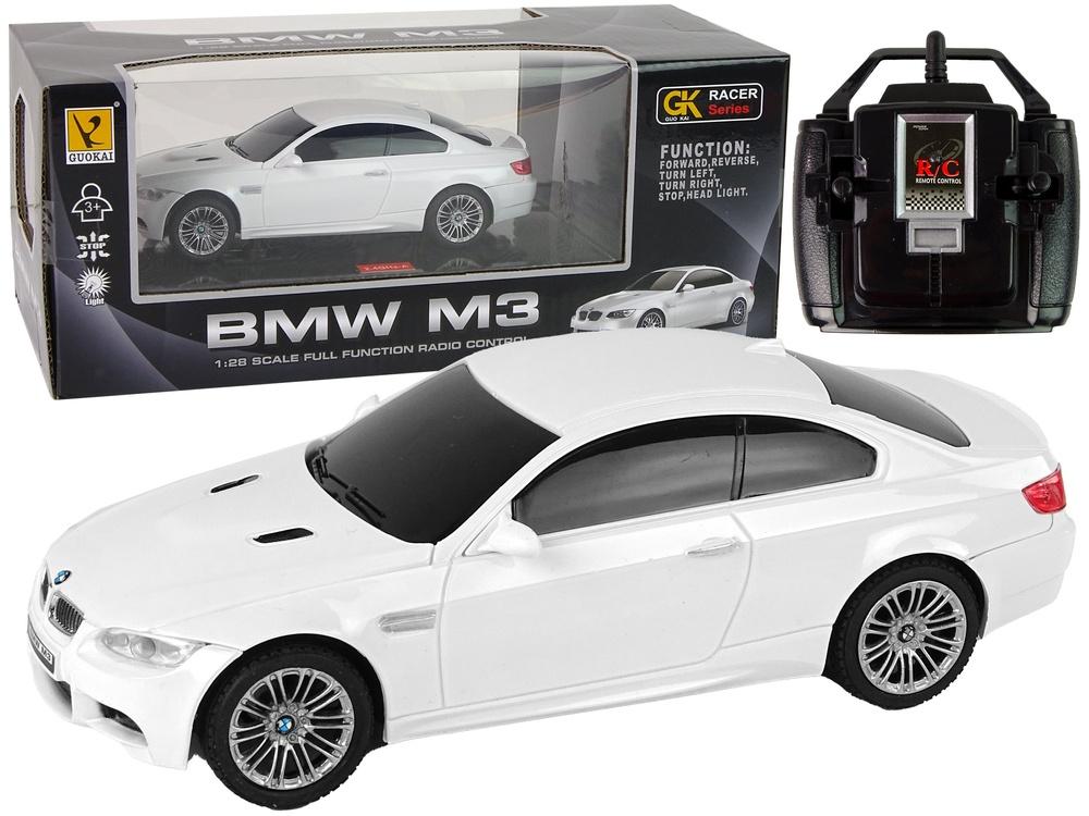 Vit BMW M3 R/C bil: Realistiska ljus och dynamisk kontroll