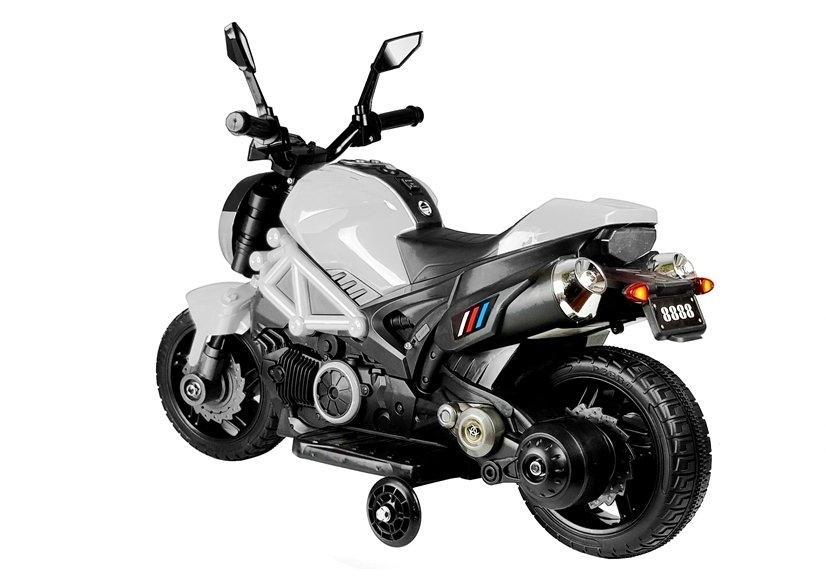 Hvid GTM1188 Batterimotorcykel: Realistisk design, LED-lys