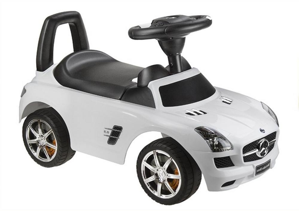 Vit Mercedes-Benz SLS AMG Ride-On: Säkert, snyggt roligt!