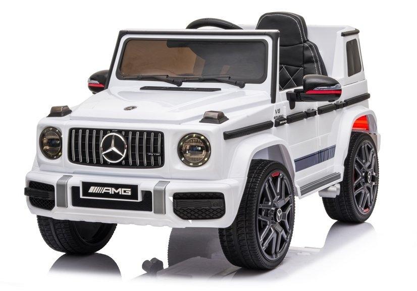 Vit Mercedes G63 AMG 12V åkbil med fjärrkontroll