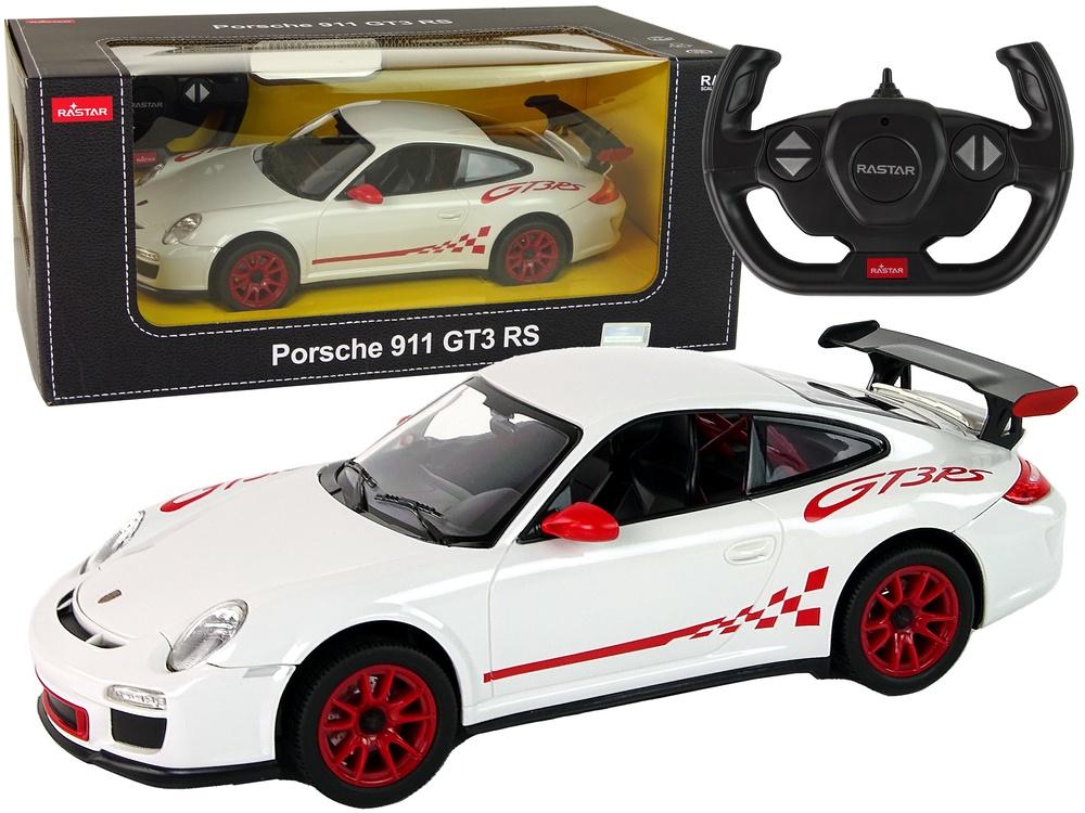 Vit Porsche 911 GT3 RS R/C-bil: Realistiskt, hållbart roligt