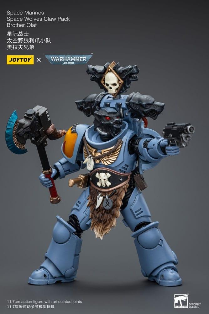 Warhammer 40k Action Figur 1/18 Space Marines Space Wolves Claw Pack Brother Olaf 12 cm