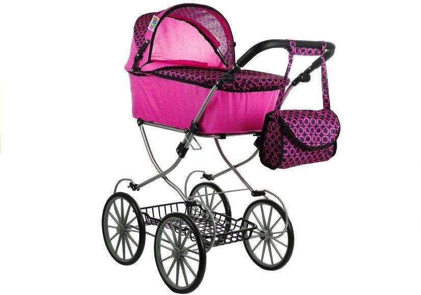 XL Pink Retro Dolls Buggy Alice: Justerbar, stilfuld og sjov!