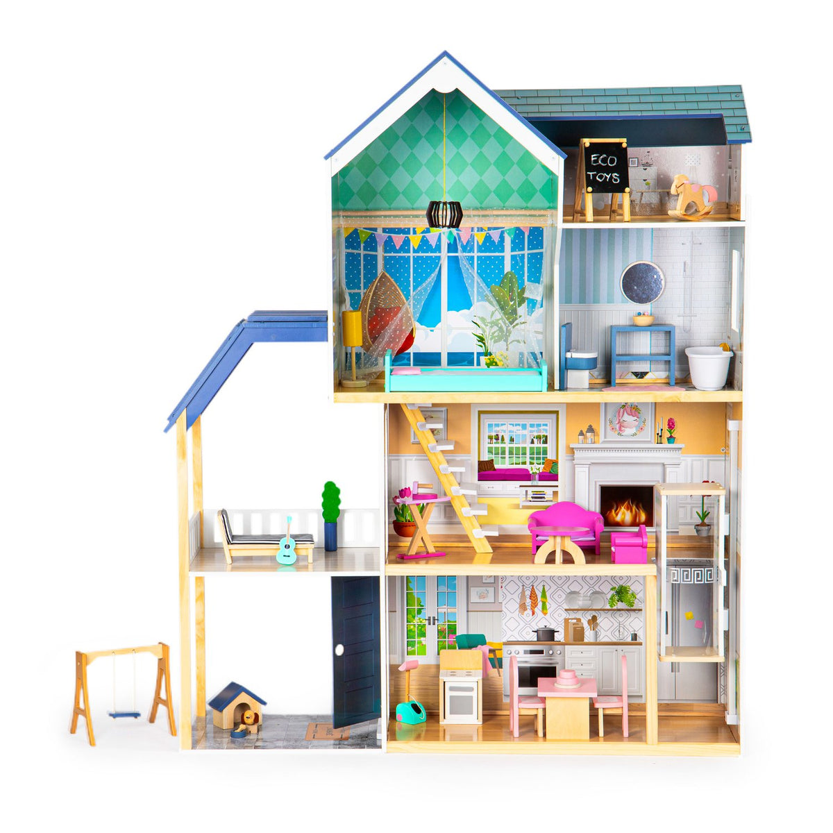 XXL dockskåp Maya Residence 28 stycken ECOTOYS