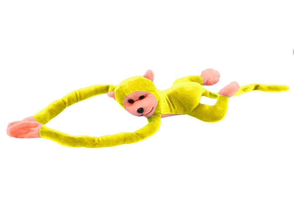 Yellow Plys Monkey Mascot med lyd, 60 cm – Kram &amp; Leg!