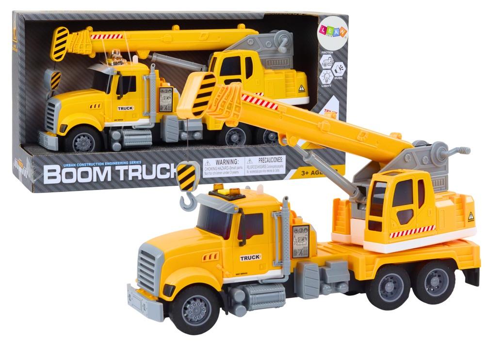 Yellow Truck Crane: Friction Drive, Light & Sound Fun